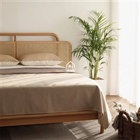 GIƯỜNG ASK _ ĐẦU GIƯỜNG KHUNG GỖ CĂNG MÂY 05