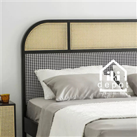 GIƯỜNG ASK _ ĐẦU GIƯỜNG KHUNG GỖ CĂNG MÂY 07