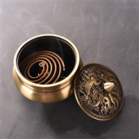 LƯ HƯƠNG ĐỒNG RỒNG VÀ PHƯỢNG TỐT LÀNH - ĐÁY PHẲNG 