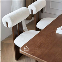 Bàn ăn dáng cong Bắc Âu – Thiết kế tối giản, linh hoạt theo yêu cầu