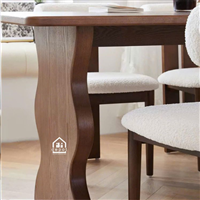 Bàn ăn dáng cong Bắc Âu – Thiết kế tối giản, linh hoạt theo yêu cầu