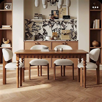 Bàn ăn gỗ tự nhiên phong cách châu Âu