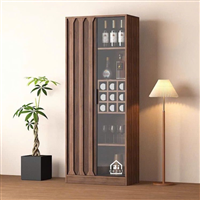 Tủ rượu gỗ Nave – Kết hợp kính mờ, thiết kế tối giản tinh tế