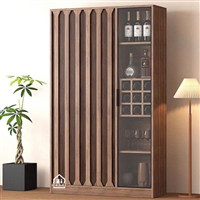 Tủ rượu gỗ Nave – Kết hợp kính mờ, thiết kế tối giản tinh tế