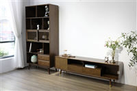 KỆ TIVI GÓC CONG 1 CÁNH, 2 NGĂN KÉO