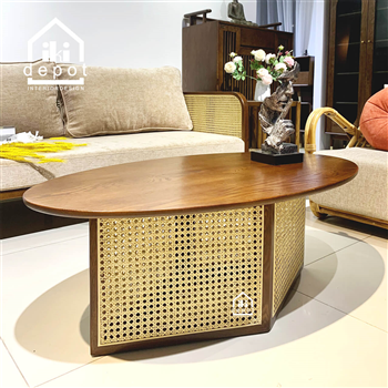 BÀN TRÀ RATTAN WOOD