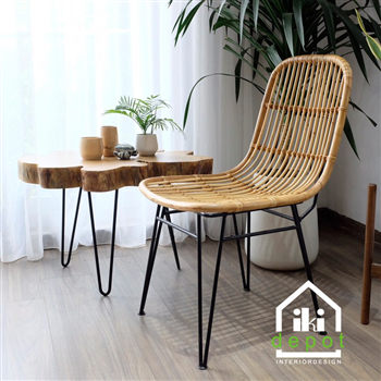 GHẾ MÂY CHÂN SẮT IKI002