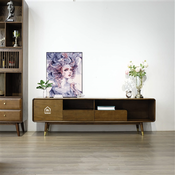 KỆ TIVI GÓC CONG 1 CÁNH, 2 NGĂN KÉO