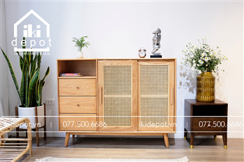 TỦ GỖ CĂNG MÂY IKI001